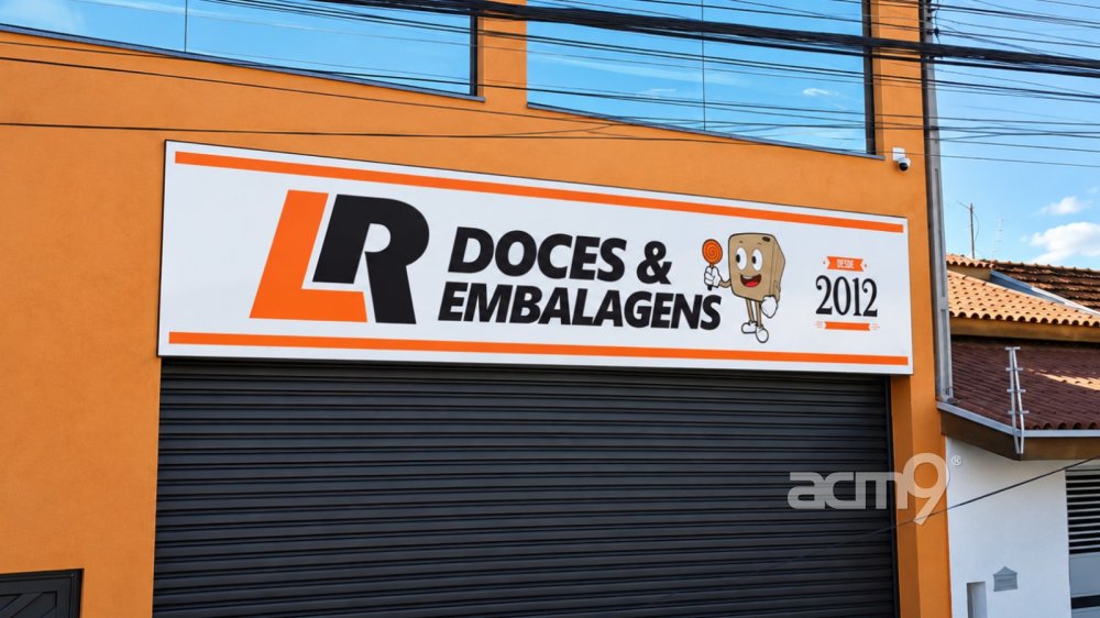 Fachada em ACM — LR Doces e Embalagens