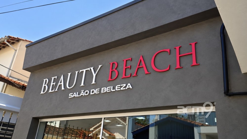 Fachada com Letras em Relevo