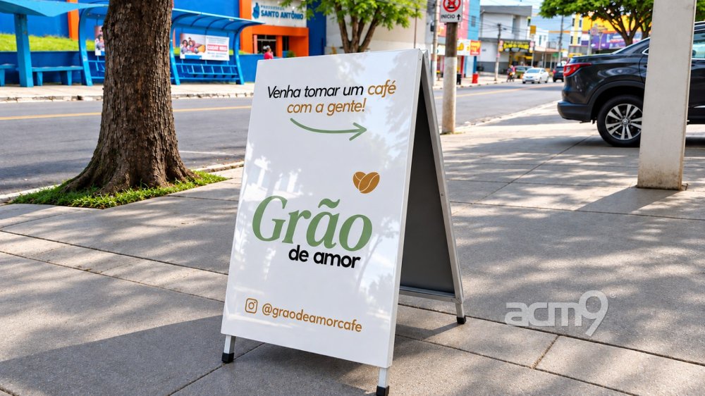 Placa cavalete ACM